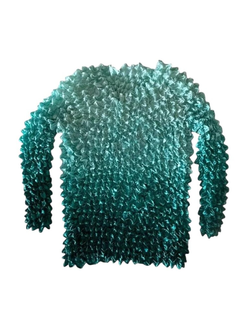 Vintage Y2K Bubble Top in Turquoise Ombré - One Size